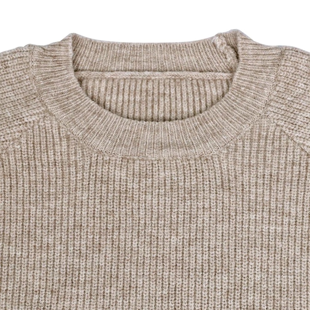 TikTok outfit Khaki Ribbed Knit Sweater/Pants Set L NEVER WORN